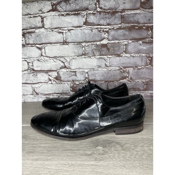 Rolando Sturlini Black Patent Leather Derby Tuxedo Dress Shoes Men’s 45EU/12M US main image 13